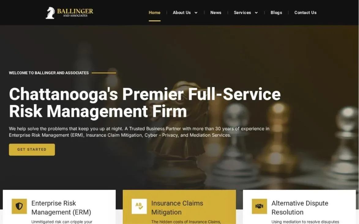 Ballinger and Associates website designed by Design Fly 24