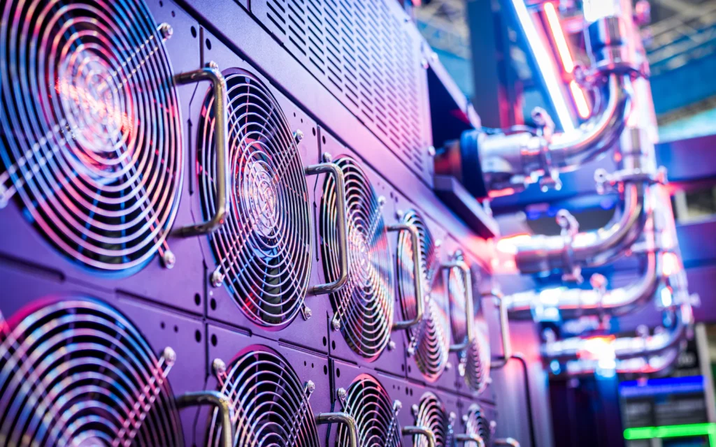 Server racks in a data center, the backbone of the best web hosting for small business