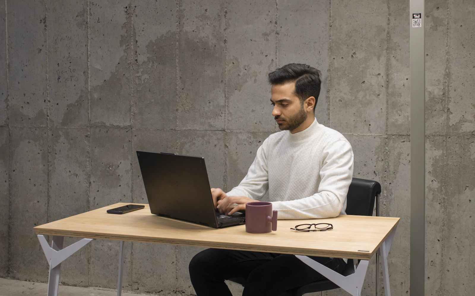 Consultant reviewing a fast WordPress website on a laptop in an office