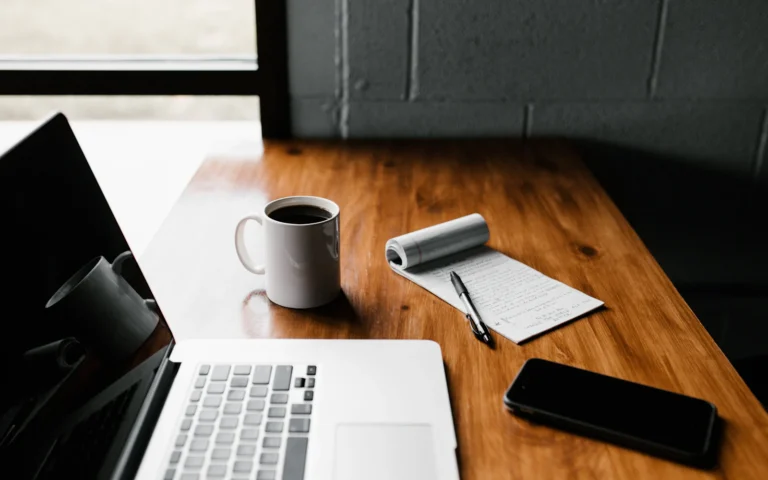 Consultant drafting a post as part of blogging for business