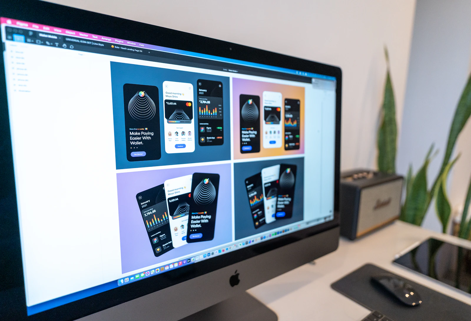 Brand identity design applied across website and digital marketing assets