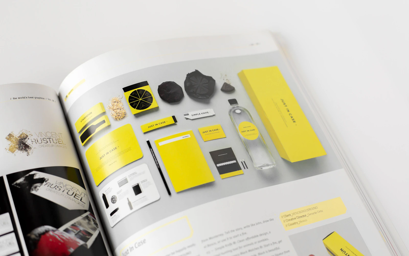 Printed pages of a brand style guide showing logo and color rules
