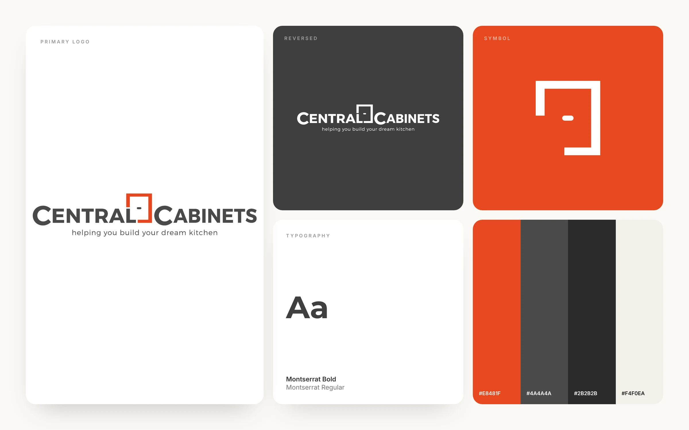 Central Cabinets brand identity case study
