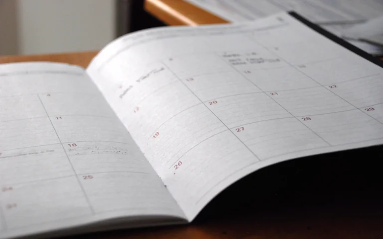 Planner and desk, mapping out how long does SEO take