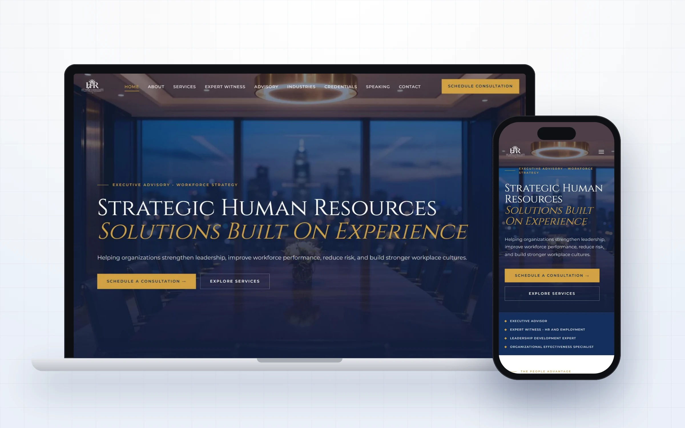 Design agency case studies: HR Expert Consultants website design case study