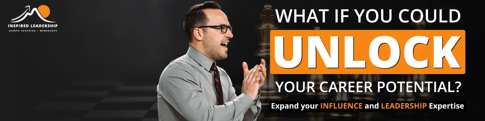 Inspired Leadership LinkedIn banner, LinkedIn profile optimization by Design Fly 24