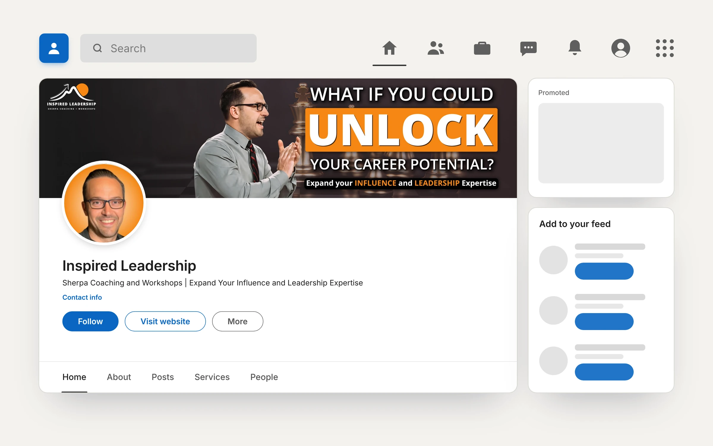 Inspired Leadership LinkedIn profile case study