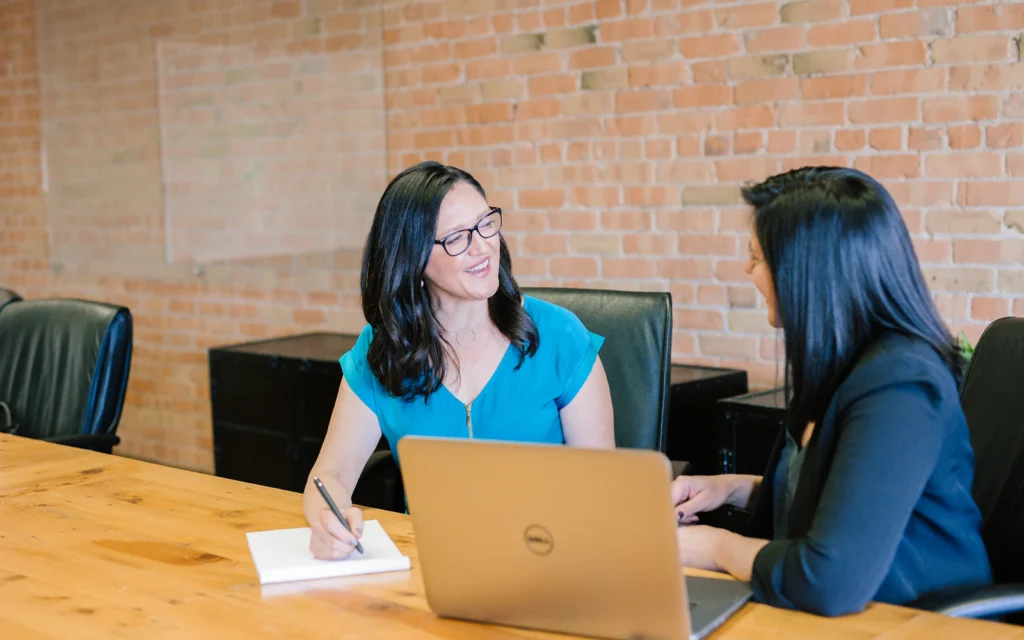 Attorney meeting a client, the trust moment good law firm website design prepares for