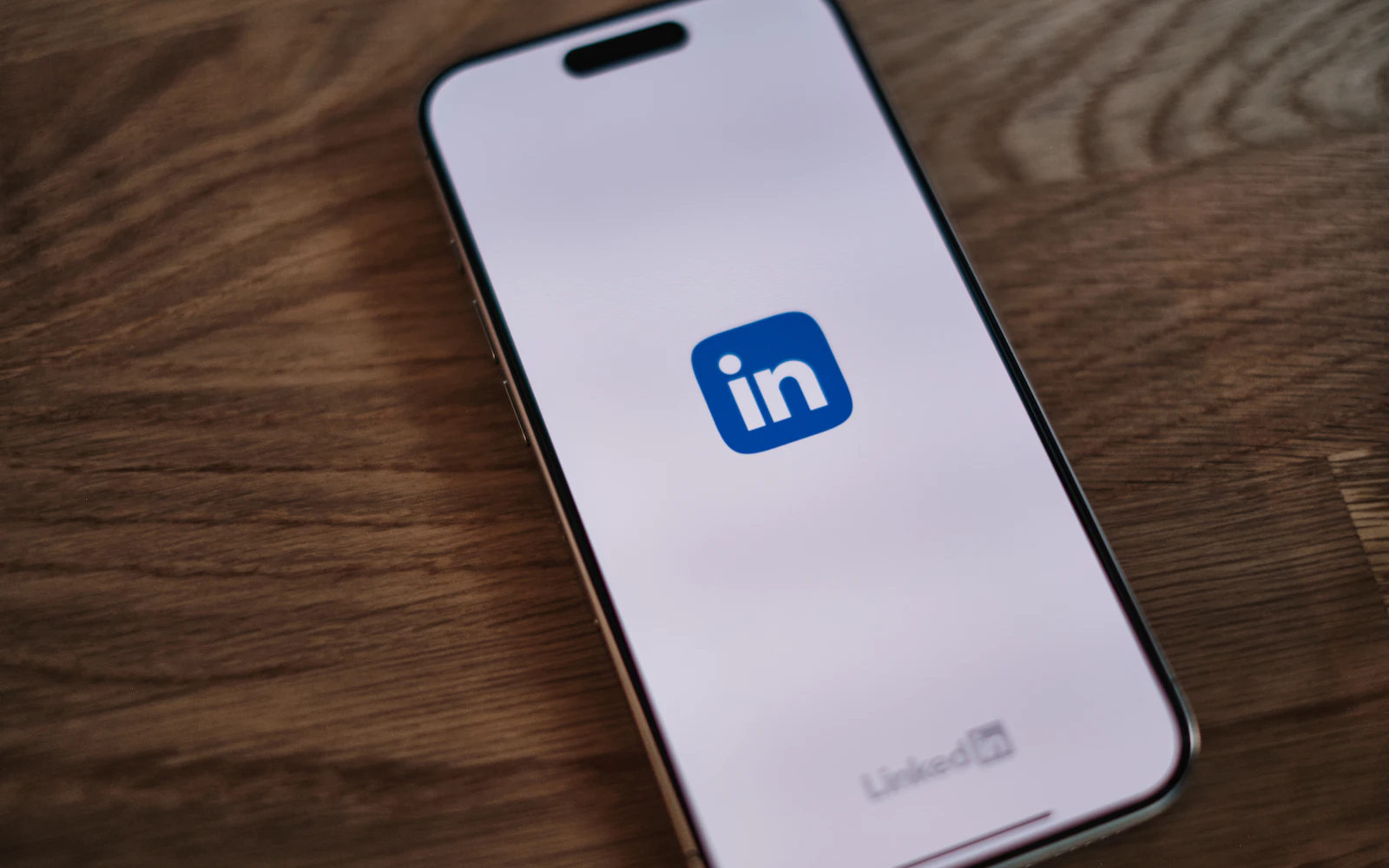 LinkedIn app open on a phone between meetings
