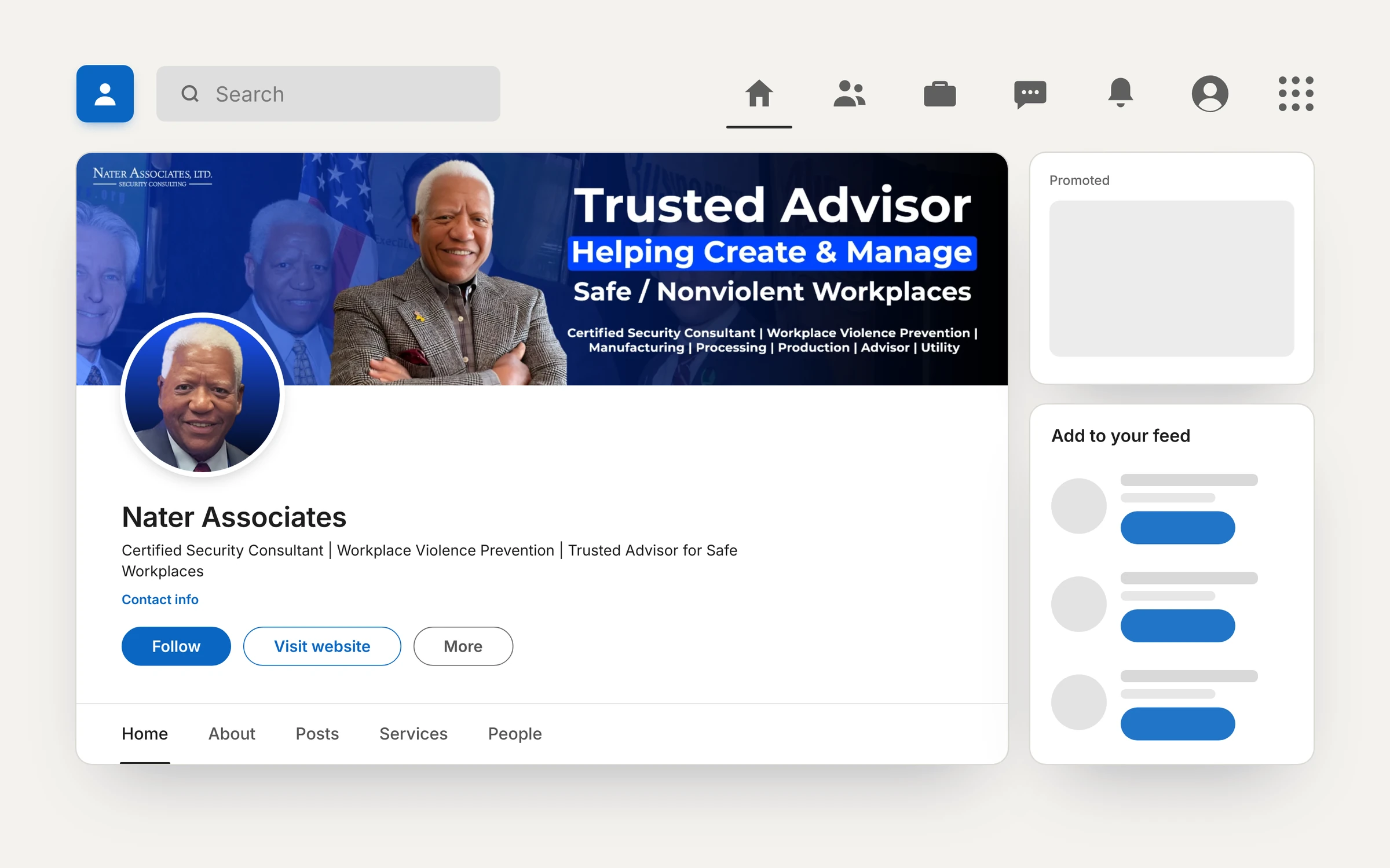Nater Associates LinkedIn profile case study