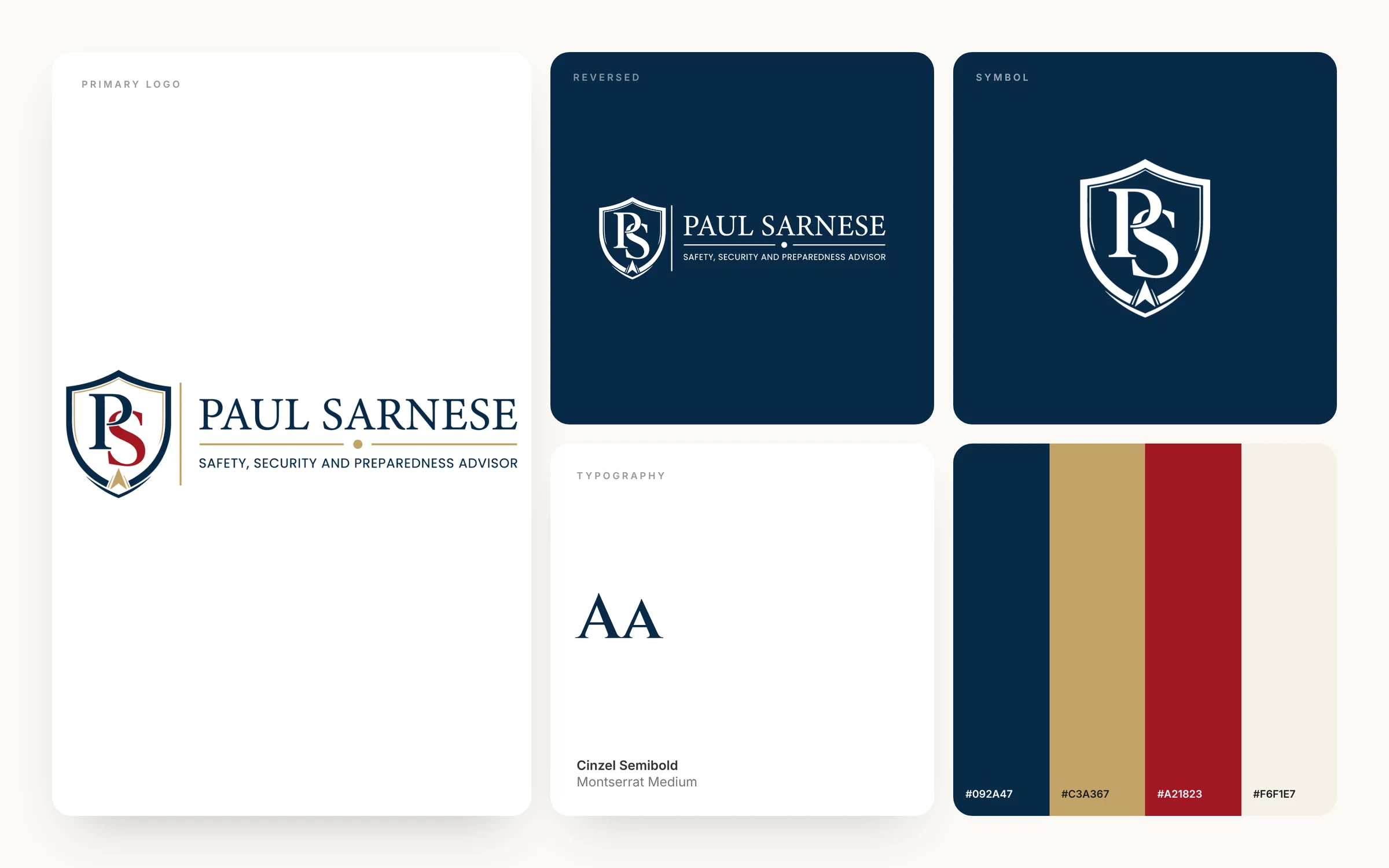 Paul Sarnese brand identity case study