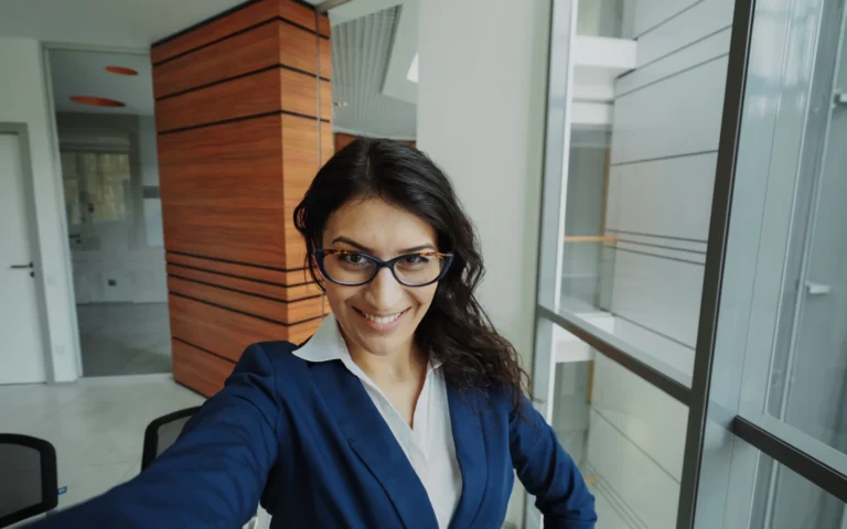 Confident consultant in a modern office, the face of personal branding for consultants