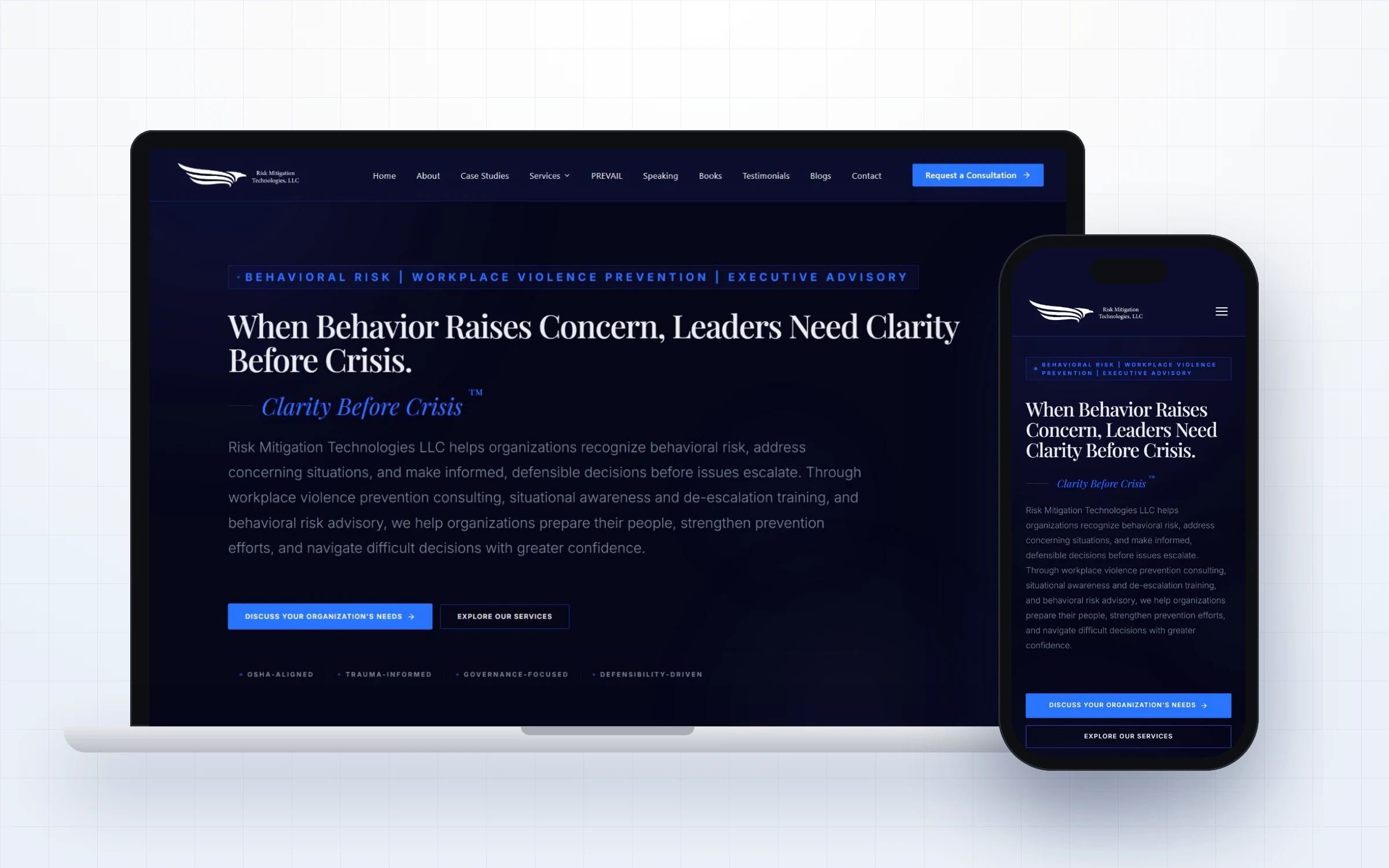 Risk Mitigation Technologies website design case study