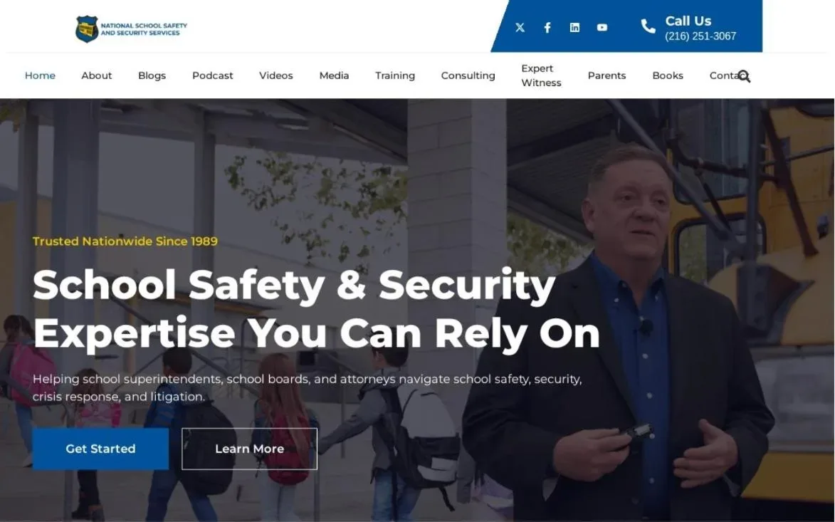 National School Safety and Security Services website designed by Design Fly 24
