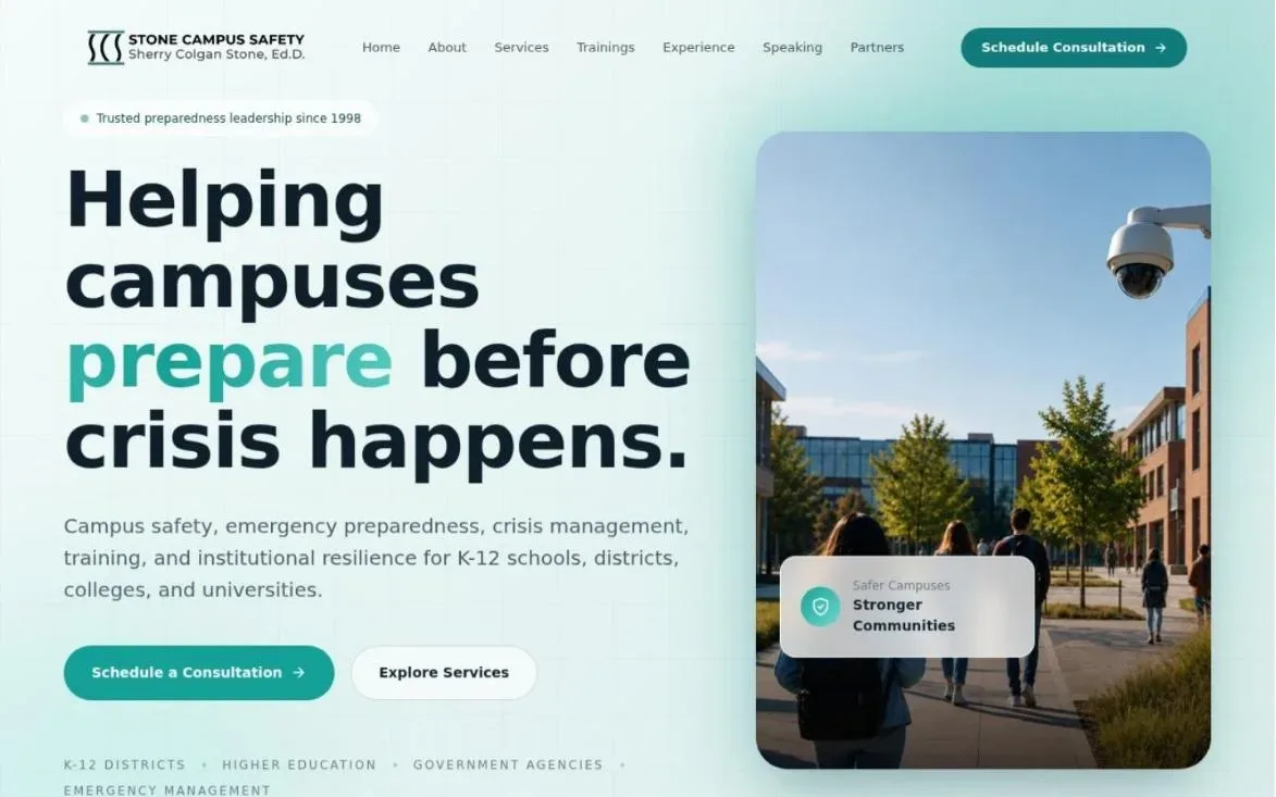 Stone Campus Safety website designed by Design Fly 24