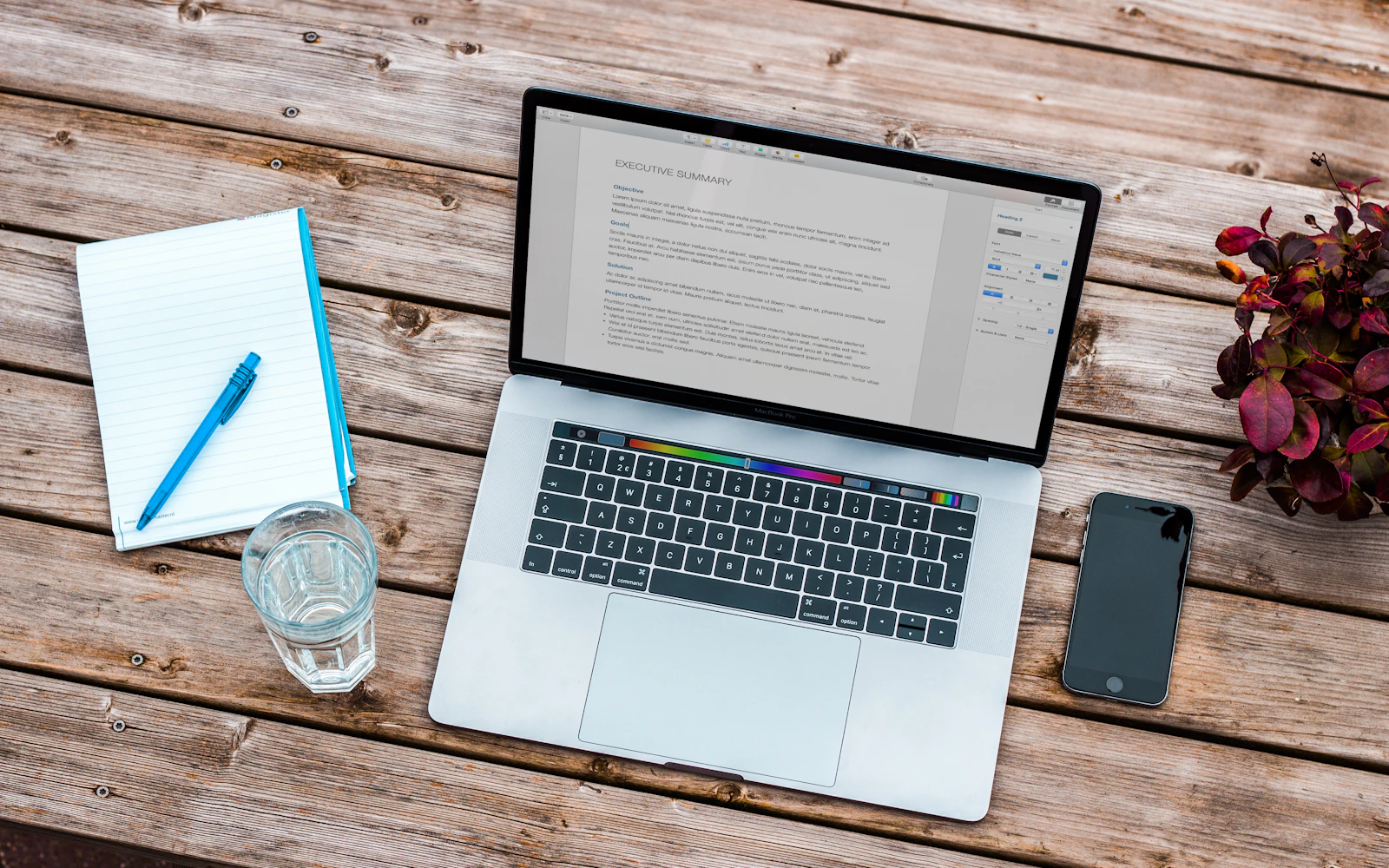 Professional gathering notes and content for a new website