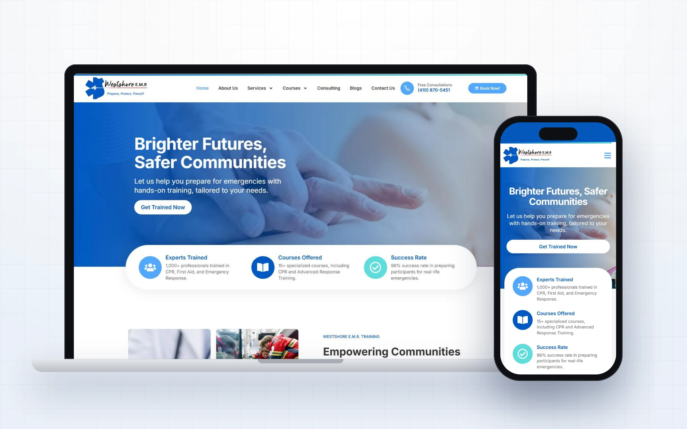 Westshore E.M.R. website design case study