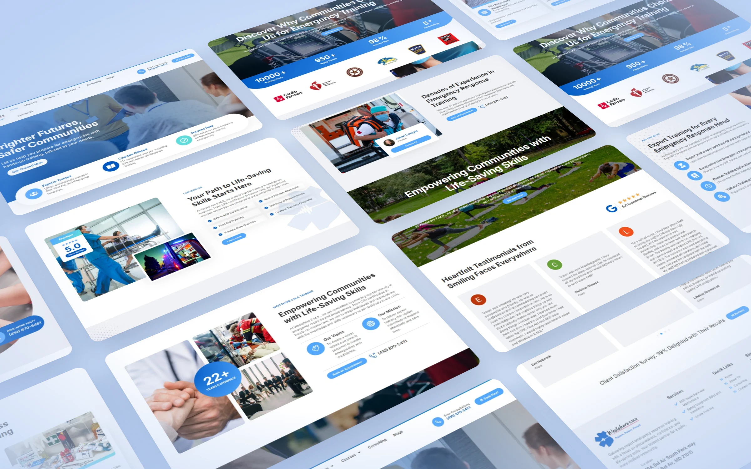 Westshore E.M.R. website design by Design Fly 24, shown on a premium mockup