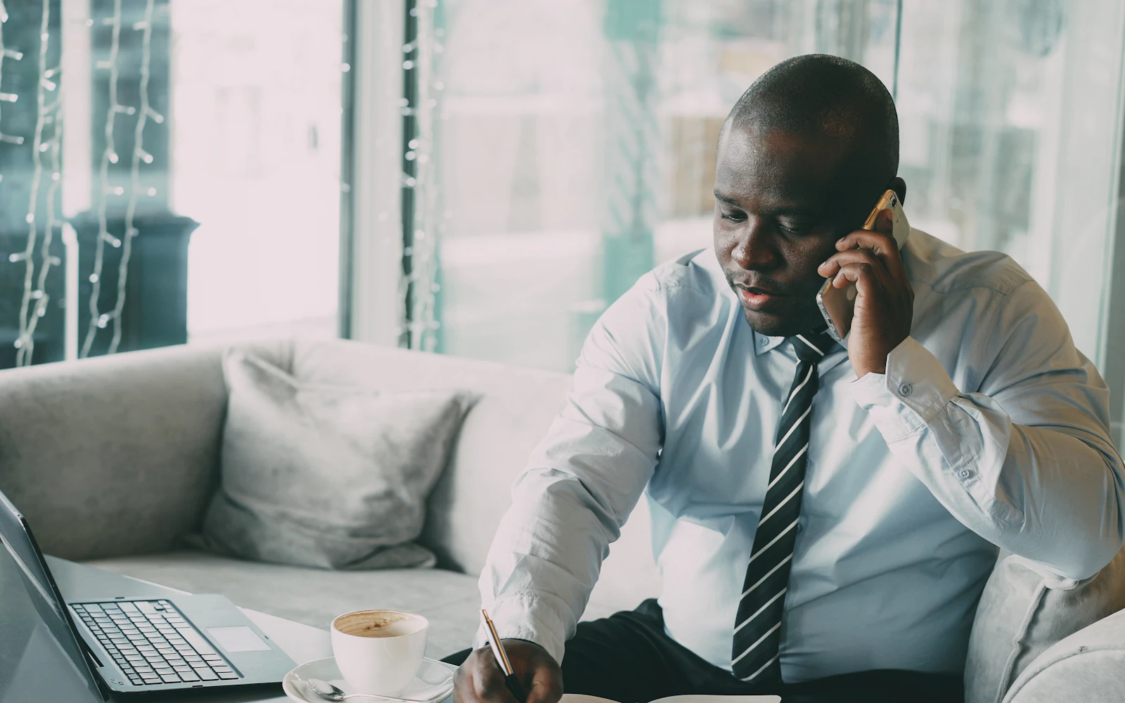 Consultant on a call about his new website