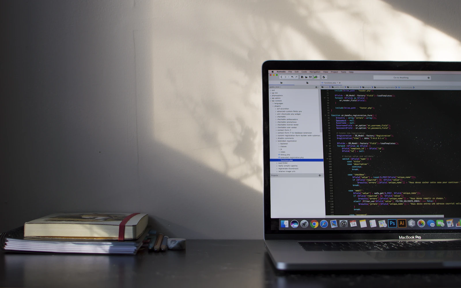 Developer working on WordPress speed optimization code