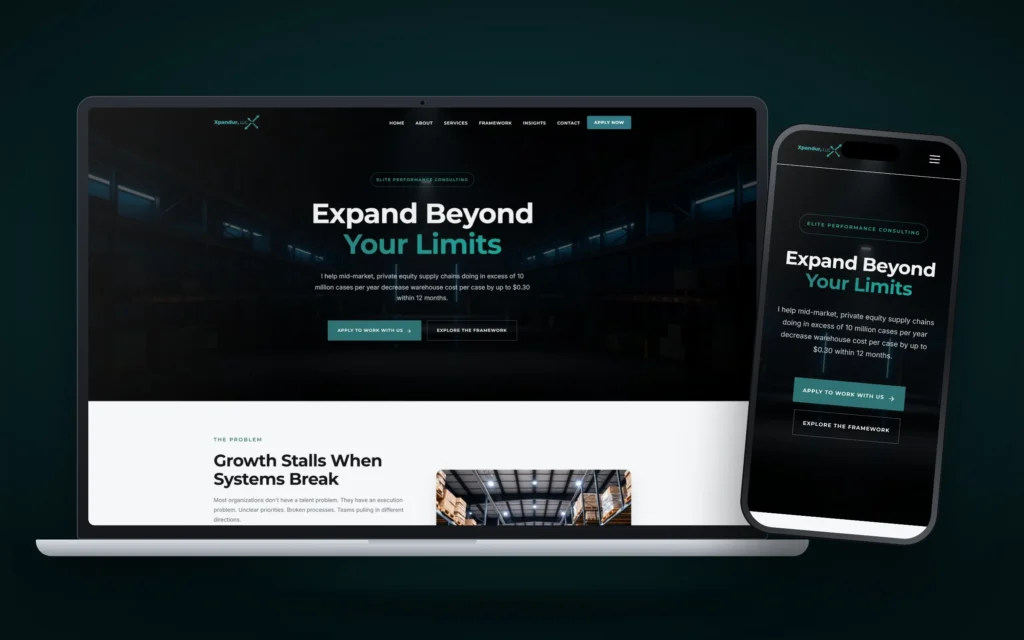 xpandur website mockup